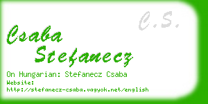 csaba stefanecz business card